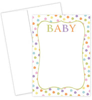 Baby Dots Flat Card Set featuring colorful dots