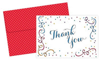 Party Elements Thank You Cards featuring a colorful design on the cover