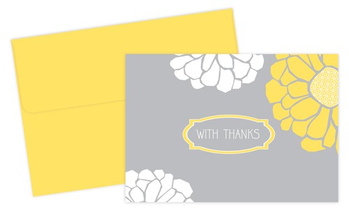Sunny Flowers Thank You Cards featuring flowers that are sure to remind you of summertime