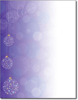 50lb Believe Ornaments Holiday Stationery, measure(8 1/2" x 11"), compatible with inkjet and laser