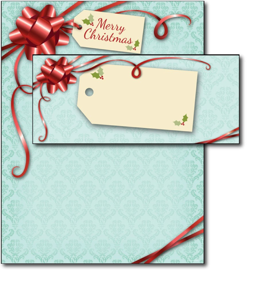 Gift Package Letterhead & Envelopes - 40 Sets, compatible with inkjet and laser