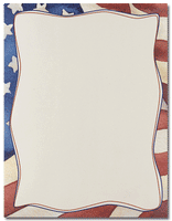 24 lbPatriotic Stationery, measure(8 1/2" x 11"), compatible with inkjet and laser, matte both sides