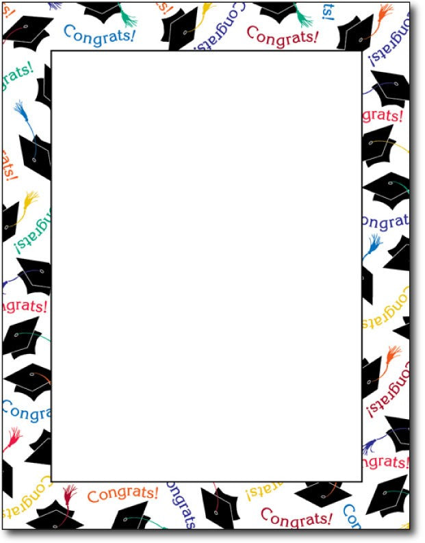 Graduation Letterhead | Graduation Stationery Paper for Free Printable Graduation Clip Art