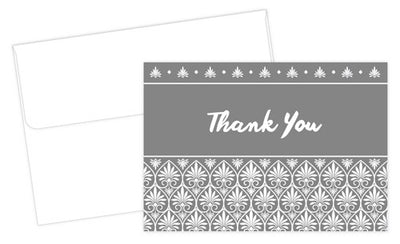 Acanthus Thank You Note Cards & Envelopes Set