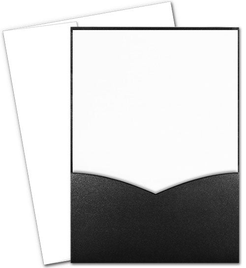 Modest Black Invitations with Envelopes