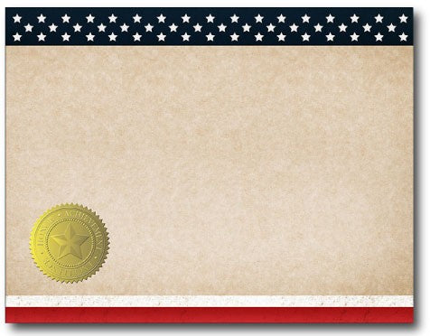 Patriotic (Blank) Certificate