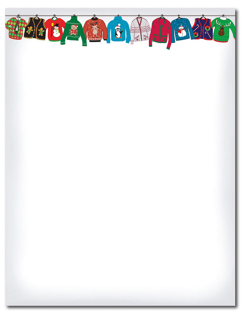 Holiday Sweater Letterhead - 80 Sheets