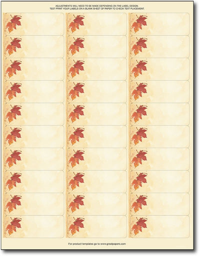 fall leaves address labels autumn thanksgiving halloween envelopes labels