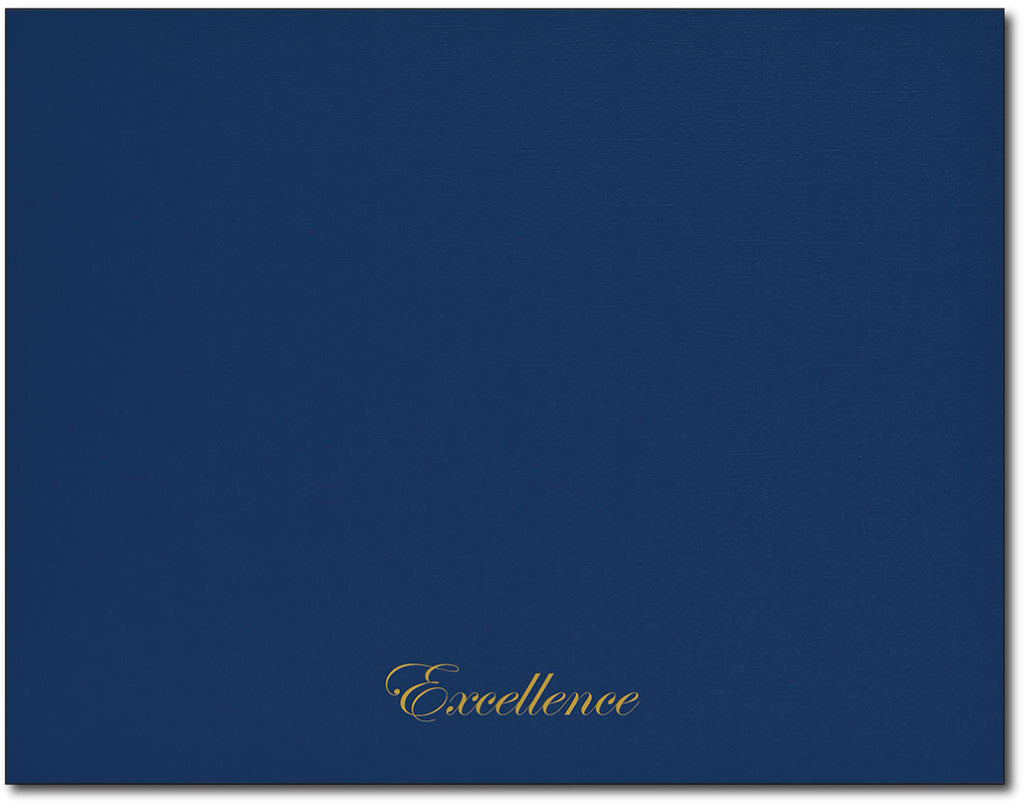 Certificate Holders - Excellence Text (Navy & Gold Foil)