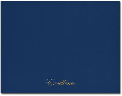 Certificate Holders - Excellence Text (Navy & Gold Foil)