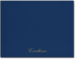 Certificate Holders - Excellence Text (Navy & Gold Foil)