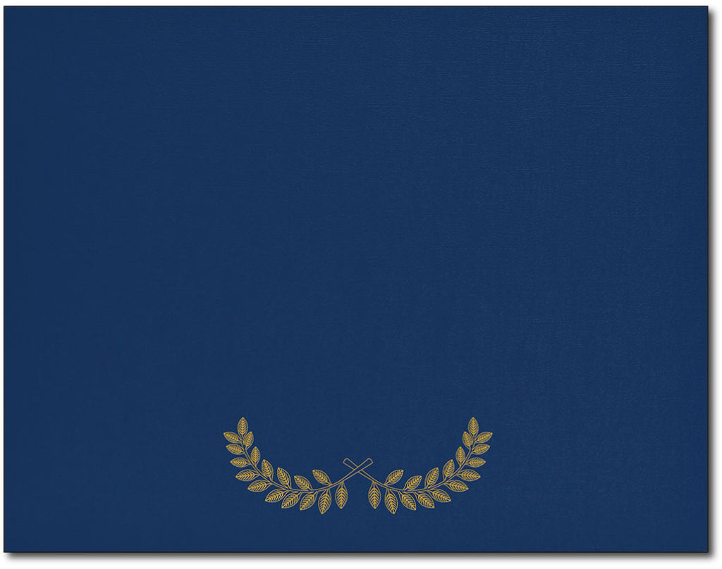 Certificate Holders - Laurel Crown Symbol (Navy & Gold Foil)