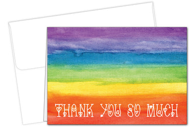 Rainbow Love Thank You Card Sets - 20 Cards
