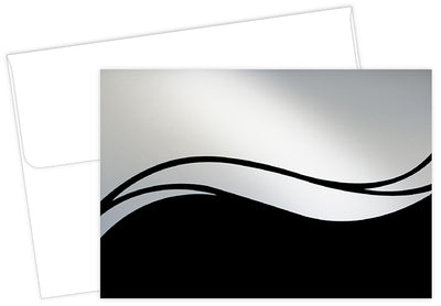 Shaded Swirl Thank You Card Sets - 50 Cards