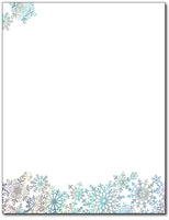 Rainbow Foil Snowflake Stationery