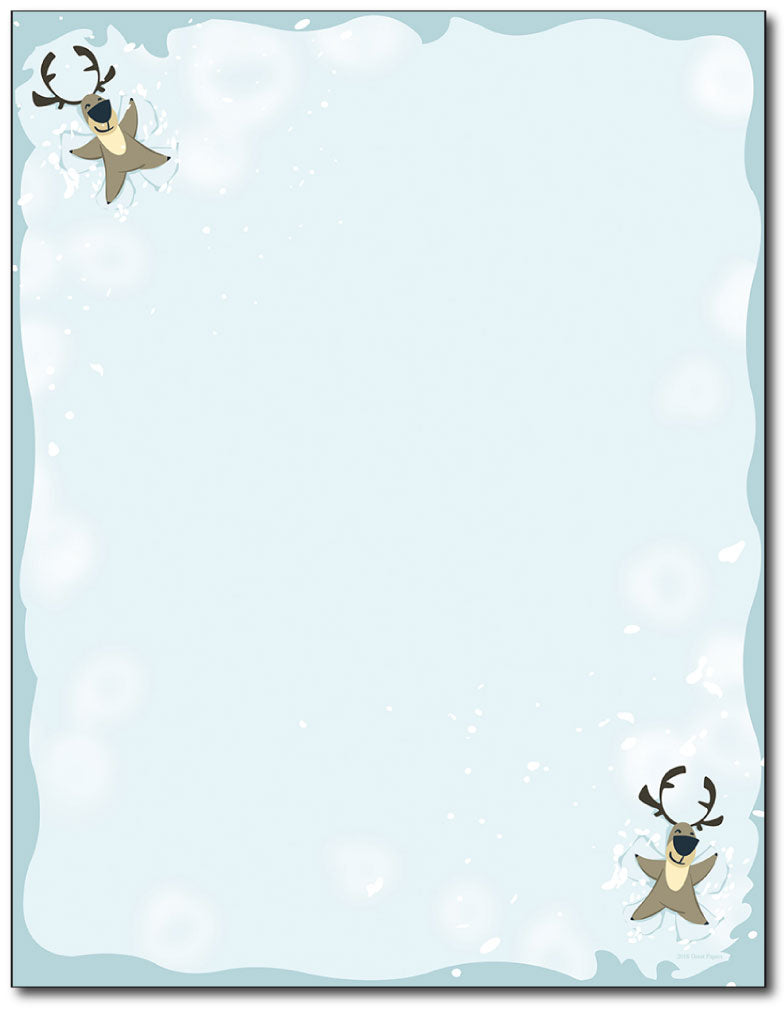 Reindeer Snow Angel Stationery