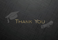 Graduation Thank You - Gold Thank You - (Includes Envelopes)