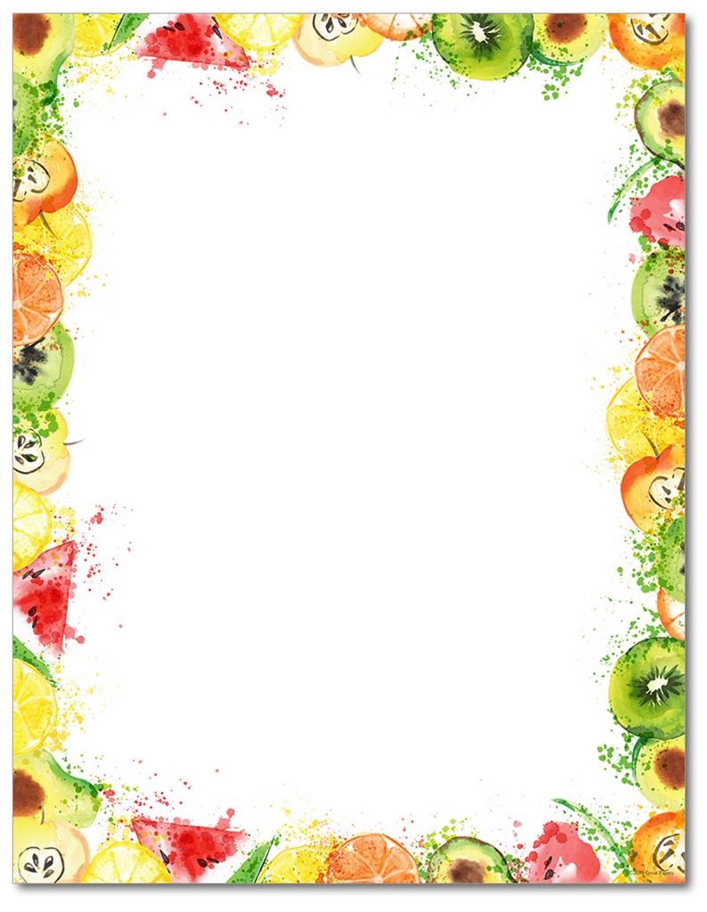 Food Letterhead - Fruit Splash - 60lb Text