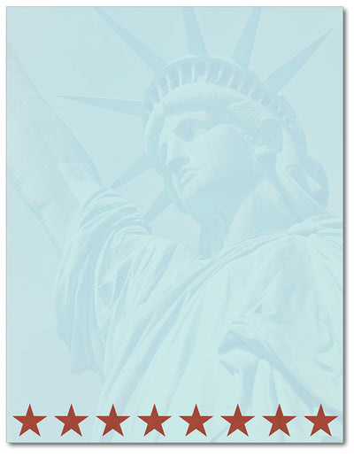 Patriotic Stationery - Lady Liberty - 60lb Text