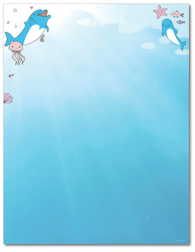 Summer Letterhead - Dolphin Adventure - 60lb Text