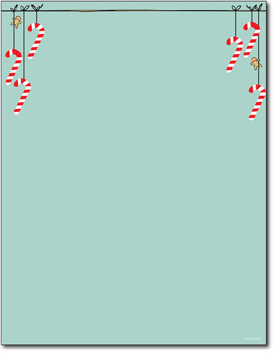 Holiday Letterhead - Minty Candy Cane