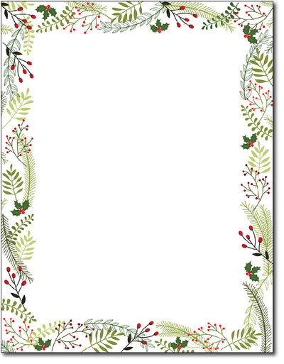 Holiday Stationery - Merry Twigs & Holly
