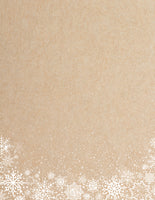 White Snowflakes Holiday Stationery