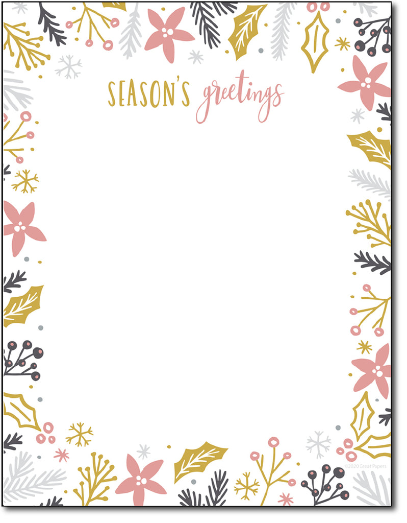 Modern Holiday Christmas Holiday Stationery