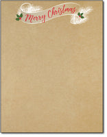 Golden Christmas Holiday Stationery