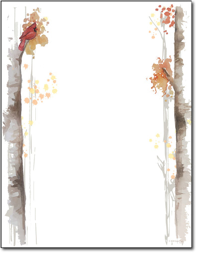 Fall Birch Stationery - 80 Sheets