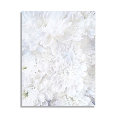 White Soft Petals - Floral Stationery - 65 lb Text