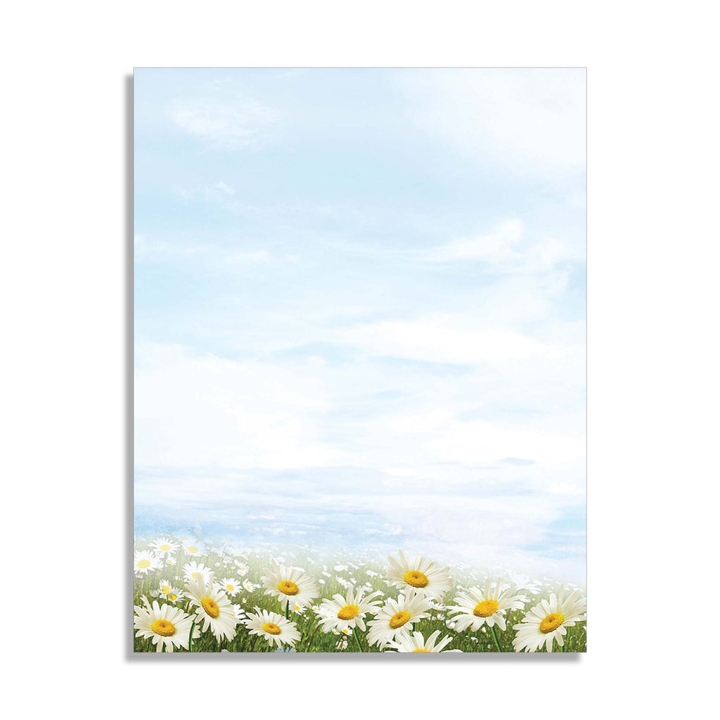 Daisy Day - Floral Stationery - 65 lb Text