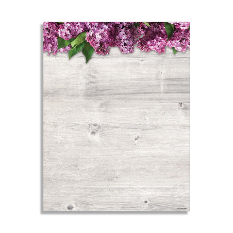 Lovely Lilac - Floral Stationery - 65 lb Text