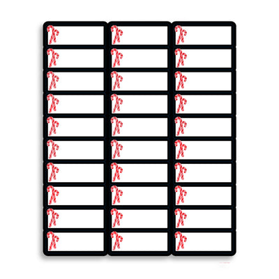 Candy Cane Red Address Labels