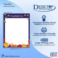 Thankful Letterhead - Fall Stationery - 60lb Text