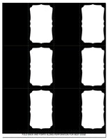 65 lb Black Frame Place Cards, measure( 3.5" x 4.25"), compatible with inkjet and laser, matte both sides