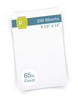 65lb White Legal Cardstock -  8 1/2" x 14" - (Brand: Printure)