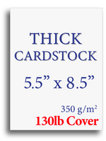 Extra Thick Cardstock | White | 5.5" X 8.5" (130lb Cover)