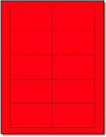 Blank Business Cards - Big Bright Red -  (Matte | 65lb Cover)