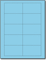 65 lb Bright Blue Business cards , measure (3 1/2" x 2") , compatible  with copier, Inkjet and laser, Matte Both sides