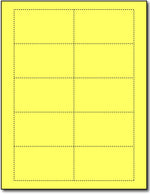 65 lb Bright Yellow cards , measure (3 1/2" x 2") , compatible  with copier, Inkjet and laser, Matte Both sides