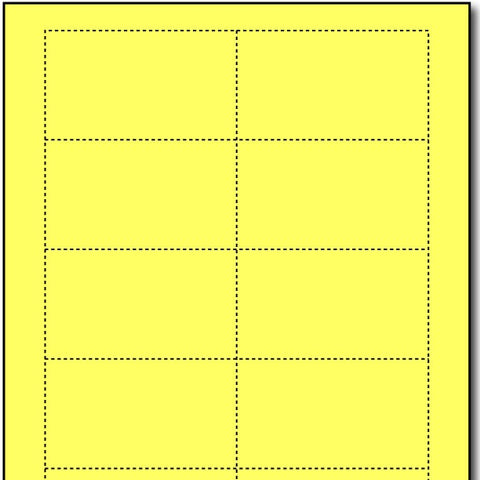 Blank Business Cards | Bright Yellow | Desktop Supplies
