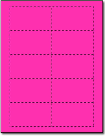65 lb Ultra Fuhsia Business cards , measure (3 1/2" x 2") , compatible  with copier, Inkjet and laser, Matte Both sides