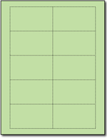 Blank Business Cards - Green | Matte - (110lb Index)