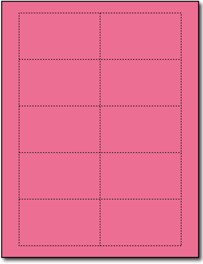 Blank Business Cards - Plain Pink | Matte - (110lb Index)