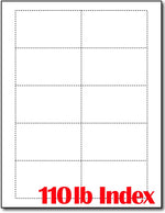 110lb Microperforated Index White Business Cards - printable on both sides