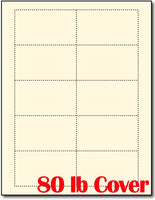 80lb Cream Business Cards measure 3 1/2" x 2", Matte both sides.