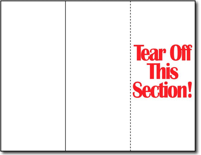 32lb White Trifold Brochure w/ Tear Off