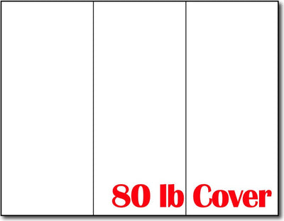 80lb Heavyweight White Brochure Paper measure 8 1/2" x 11", Matte both sides.