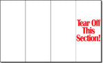 8 1/2" x 14" 110lb Index 4 Panel Brochure w/ Tear Off - 250 Brochures